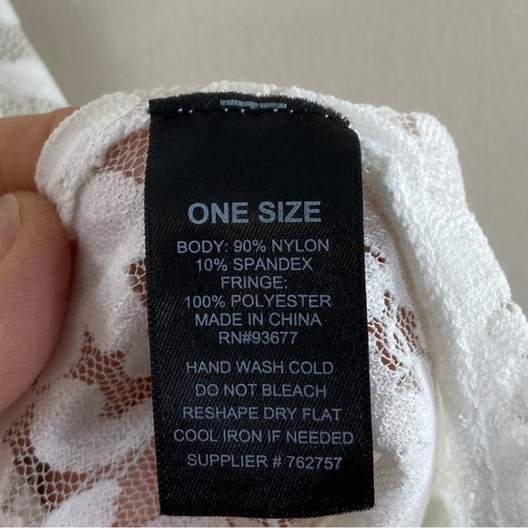 Mixit White Lace Cardigan Kimono One Size‎ - Picture 3 of 8